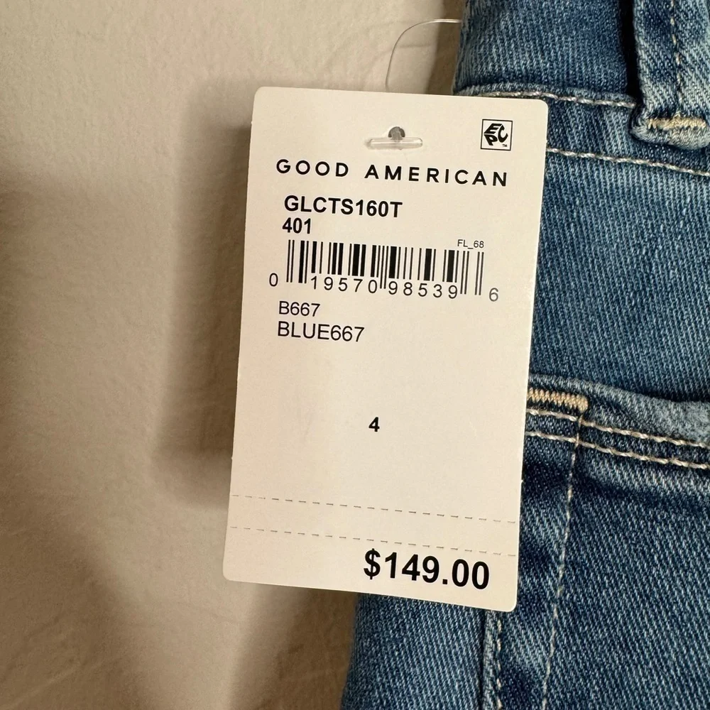 Good American Good Legs Crop Women's Blue Jeans - Picture 5 of 8